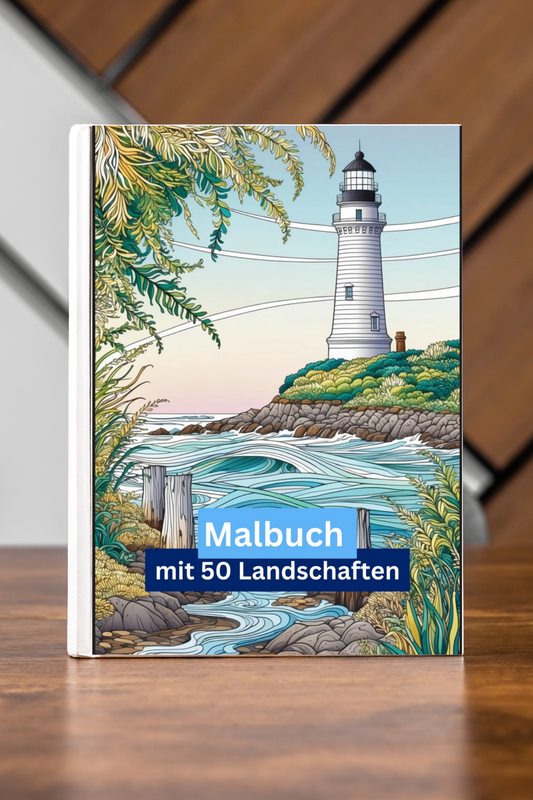 Malbuch 50 Landschaften - ISBN-13: 979-8303249806